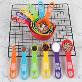 12 Pc Plastic Measuring Cup & Spoon Set With Scale