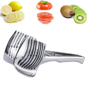 Round Fruits Slicer Guide  Tongs With Handle