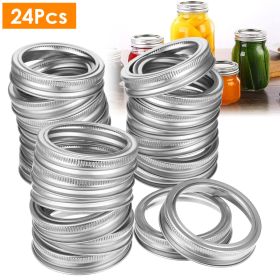 24 Pc Regular Mouth Canning Jar Metal Rings