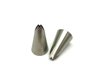 Seamless Stainless Steel Medium Leaf Piping Nozzle No. 70