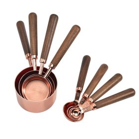 Rose Gold Measuring Cups and Spoons Set