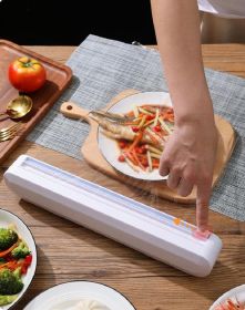 Cling Wrap, Aluminum Foil, Baking Parchment Paper Dispenser with Slide Cutter