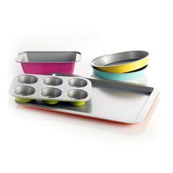 Gibson Home "Color Splash" Lyneham 5 pc Carbon Steel Bakeware Set