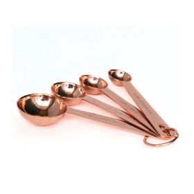 4Pcs/Set Stainless Steel Plated Copper Measuring Spoons