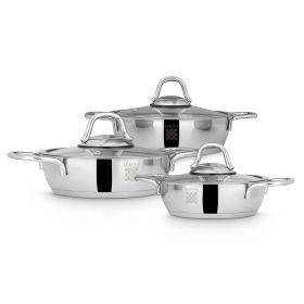 Serenk Definition 6 Pieces Stainless Steel Pan Set