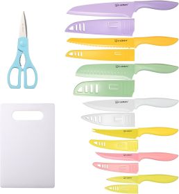 30 Piece Color Coded Stainless Steel Boxed Knives Set with Kitchen Shears