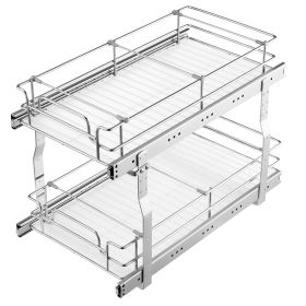 2-Tier 12x21 Wire Pull Out Under Cabinet Organizer