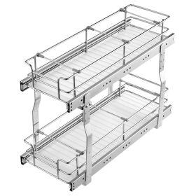 2-Tier Wire Pull Out Under Cabinet Organizer