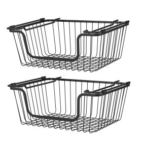 Oceanstar Stackable Metal Wire Storage Basket Set