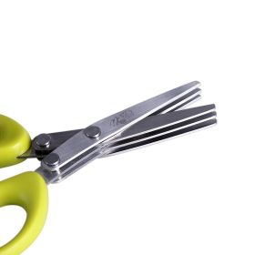 Multi-layer Stainless Steel Scissors (Option: Green-3Layers)