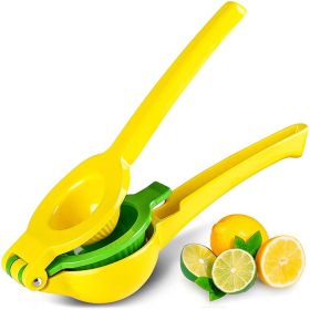 2 in 1 Double Layer, Manual Citrus Juicer (Color: Yellow)