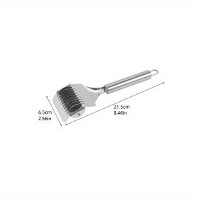 Stainless Steel Hand-held Cutting Roller (size: 21.5*6.5cm/8.4*2.56in)