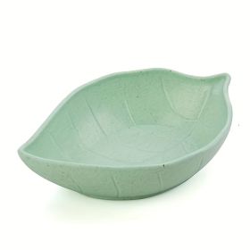 Wheat Straw Leaf Shape Small Dish (Color: Nordic Green)