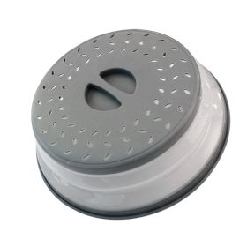 Collapsible Microwave Splatter Cover For Food (Color: Grey)