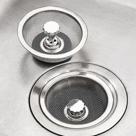 1pc Sink Strainer With Plug (Color: Silvery)