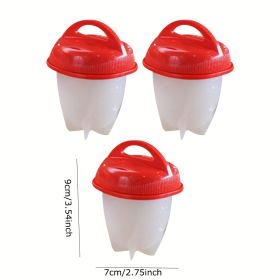 3 or 6pc Sets Non-stick Silicone Egg Cup (Color: 3pcs)