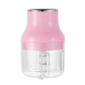 Small USB Rechargeable Electric Chopper (Color: Pink)