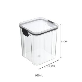 Clear Plastic Food Storage Container With Lid (Capacity: 950ml)