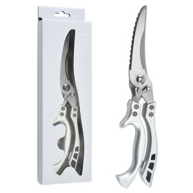 Poultry Shears, Multi-purpose Stainless Steel Scissors (Color: Silvery 1 Piece)