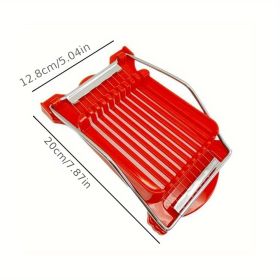 Multifunctional Stainless Steel Egg Cutter (Color: red lunch meat slicer)