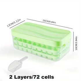 Silicone Ice Tray & Lid (Color: Set Green)