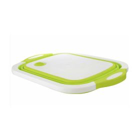 Multifunction Collapsible Cutting Board Basket (Color: Green)