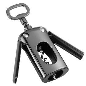 Winged Corkscrew Bottle Opener (Color: Black)