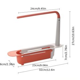 Telescoping Drain Rack (Color: Red)