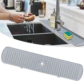 Kitchen Sink Splash Guard (Color: gray, size: S)